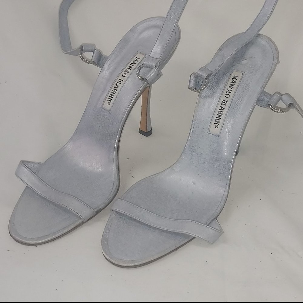 Manolo Blahnik Kaya ankle wrap strappy heels